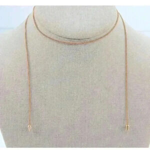 Vita Fede lariat titan necklace rose gold